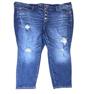 Torrid Perfect Skinny Ankle Vintage Stretch Distressed Plus Size Jeans‎ 26S